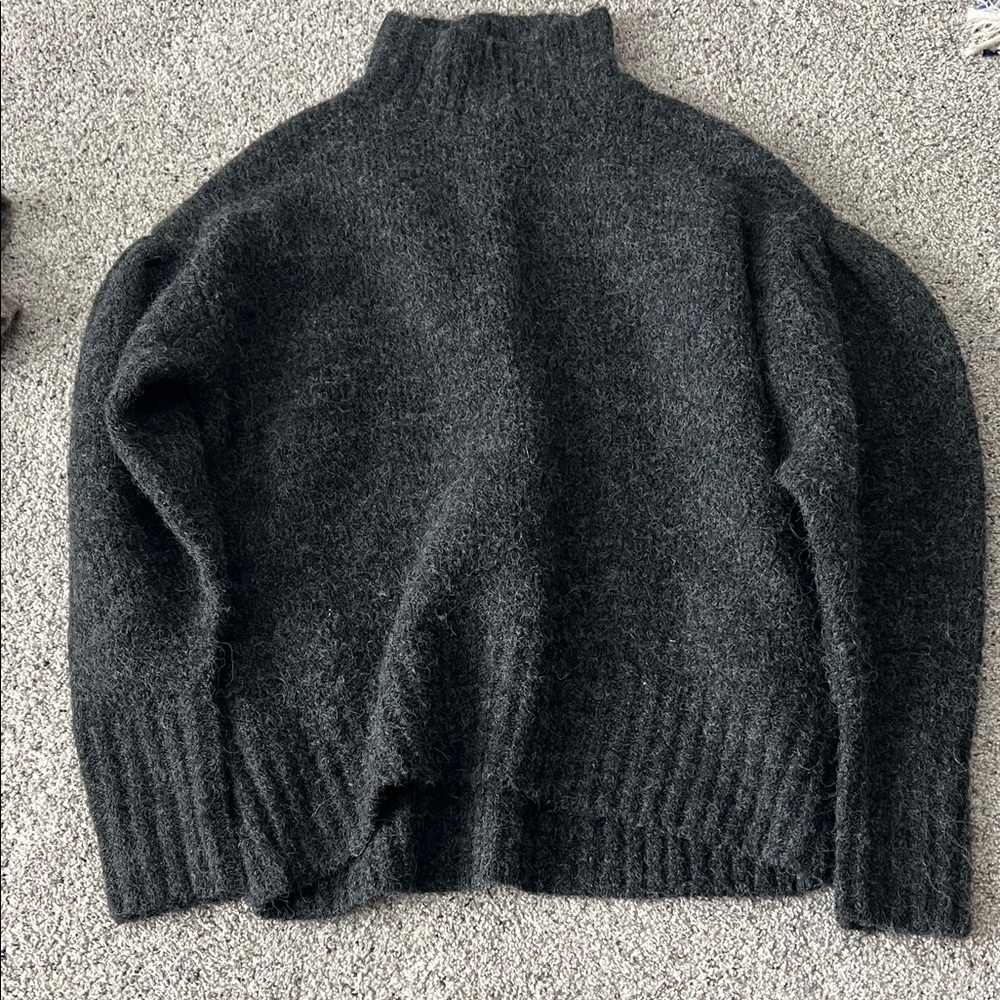 Cozy Black/Grey Turtle Neck Sweater